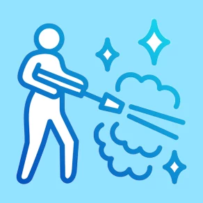 Driveway jet washing